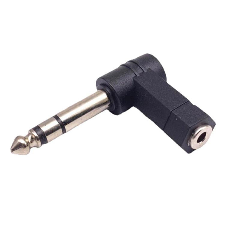 6.35mm to 3.5mm 플러그 90도 헤드폰 마이크 오디오 어댑터, 6.35mm to 3.5mm