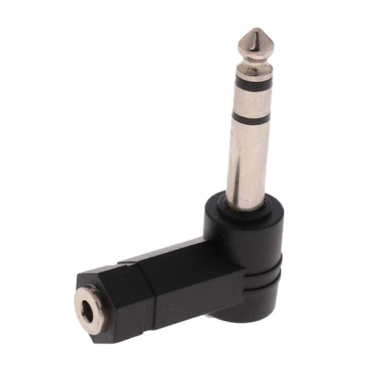 6.35mm to 3.5mm 플러그 90도 헤드폰 마이크 오디오 어댑터, 6.35mm to 3.5mm