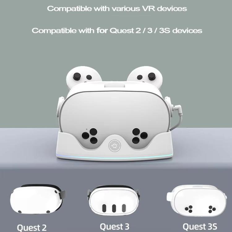 For Meta Quest 3S / 3 / 2 iplay HBV-641 Handle Storage Rack VR Headset Charging Stand With LED Light