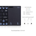 Rii K12+ 오피스 컴퓨터 노트북 무소음 2.4GHz 무선 미니 키보드