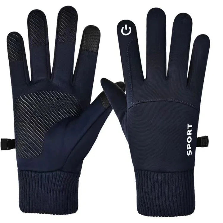 Outdoor Fleece-Lined Non-Slip Warm Cycling Touchscreen Gloves