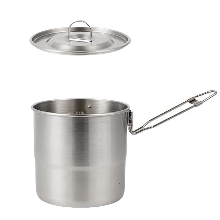 3000ml 16cm 높이 야외 냄비 304 스테인리스 스틸 야외 조리 주전자, CLS 손잡이, CLS 양쪽 귀