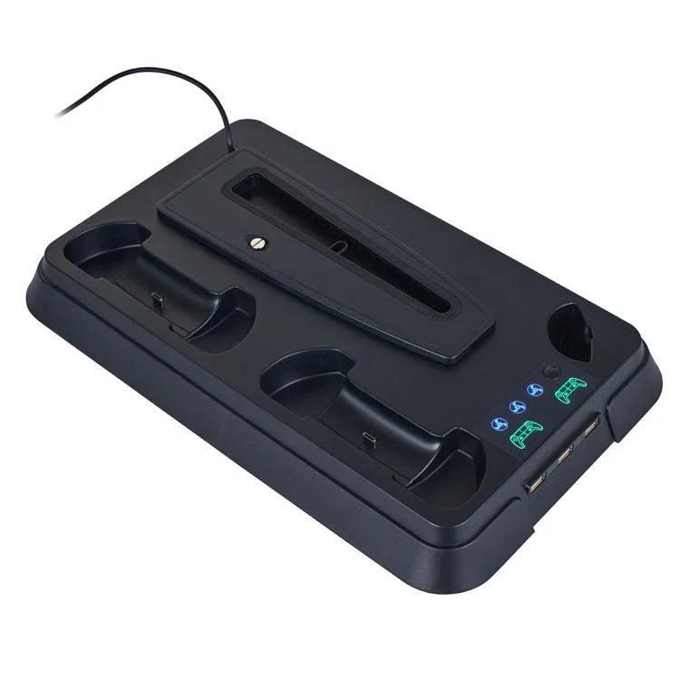 PS5 Pro / PS5 Slim / PS5 다기능 쿨링 베이스 듀얼 핸들 충전 도크, YH66S 피아노 스타일 컬러풀 라이트 화이트, YH66S 피아노 스타일 컬러풀 라이트 블랙, YH66 화이트, YH66 블랙 화이트, YH66 블랙