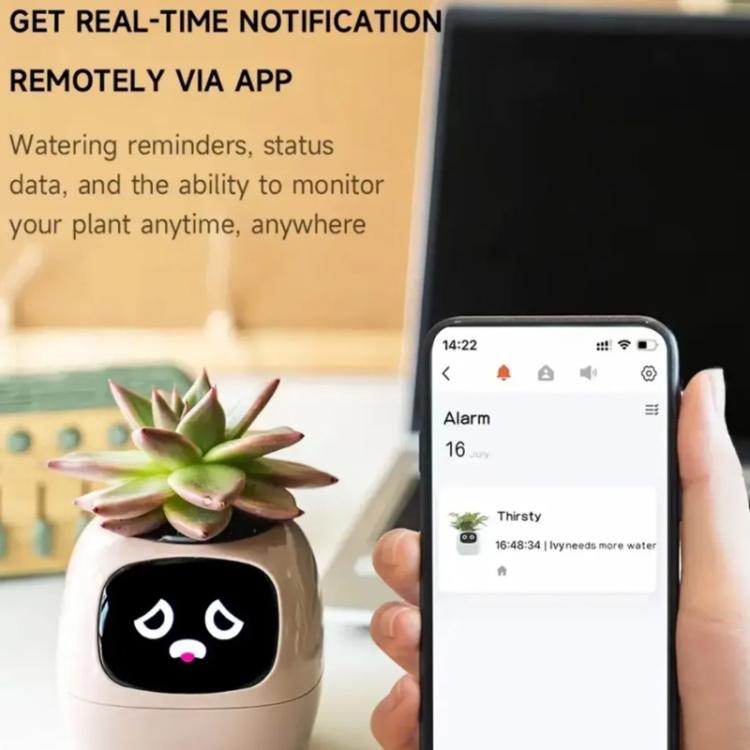 멀티 센서 WiFi 스마트 화분 2인치 스크린 탑재, Mi/Tuya 홈 에코시스템 호환