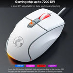 iMICE G800 7키 7200DPI 유선 게이밍 무음 마우스 LED 조명 포함
