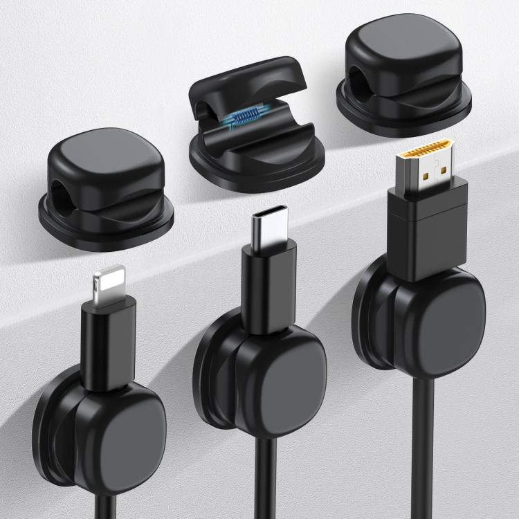 AhaStyle WG178 6개 다기능 접착식 데스크탑 케이블 정리기 데이터 충전 케이블 클립