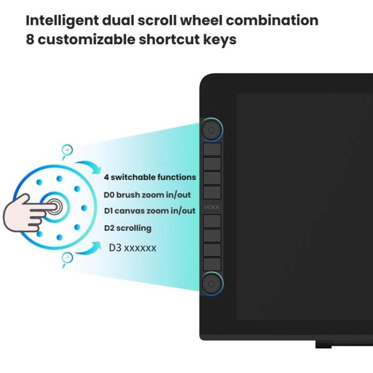 VEIKK VK2200PRO 21.5 인치 디지털 스크린 핸드 드로잉 스크린 전자 드로잉 스크린 모바일폰 호환, EU 플러그, US 플러그, UK 플러그
