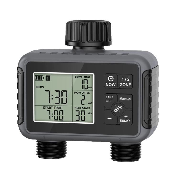 스마트 급수 타이머 이중 출구 자동 관개 컨트롤러, 영국 표준, 미국 표준