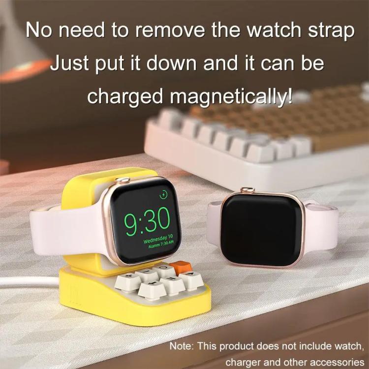 Apple Watch 타자기 스타일 스탠드 무선 충전 실리콘 받침대