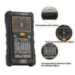 PEAKMETER 3상 AC 모터 회전 위상 순서 테스터, PM5900