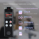 휴대용 HD 소음 제거 음성 활성화 디지털 음성 녹음기 회의용, 64GB, 128GB