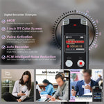 휴대용 HD 소음 제거 음성 활성화 디지털 음성 녹음기 회의용, 64GB, 128GB
