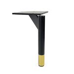 17cm 두꺼운 금속 소파 및 커피 테이블 다리 받침 액세서리, 검정, 티타늄, 검정과 금색