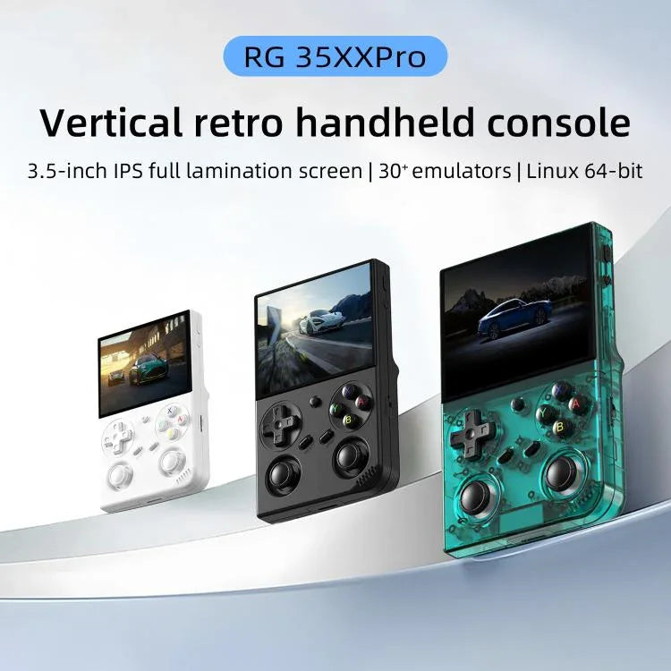 ANBERNIC RG 35XXPro 레트로 휴대용 콘솔 3.5인치 화면 리눅스 64비트 포켓 게임기, 64G+128G, 64G+256G