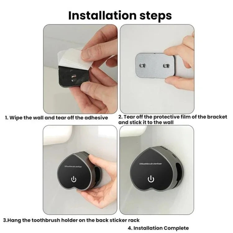 휴대용 USB 충전식 칫솔 살균기 UV 살균 기능 포함