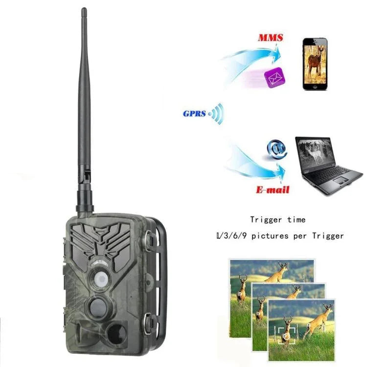 야외 2G MMS 적외선 야간 투시 추적 카메라 3PIR 열 감지 감시 카메라, HC-810M