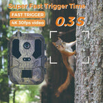 4K 4G 야외 추적 카메라 원격 모바일 제어 지원, FTP/SMTP/APP, HC-960Ultra-Li