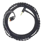 Shure SE215 / SE535 / SE846 / UE900용 1.2m 8코어 단결정 구리 은도금 MMCX 헤드폰 업그레이드 케이블, 블랙 2.5mm 밸런스, 블랙 4.4mm 밸런스, 투명 2.5mm 밸런스, 투명 3.5mm 스테레오, 투명 4.4mm 밸런스