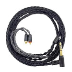 Shure SE215 / SE535 / SE846 / UE900용 1.2m 8코어 단결정 구리 은도금 MMCX 헤드폰 업그레이드 케이블, 블랙 2.5mm 밸런스, 블랙 4.4mm 밸런스, 투명 2.5mm 밸런스, 투명 3.5mm 스테레오, 투명 4.4mm 밸런스