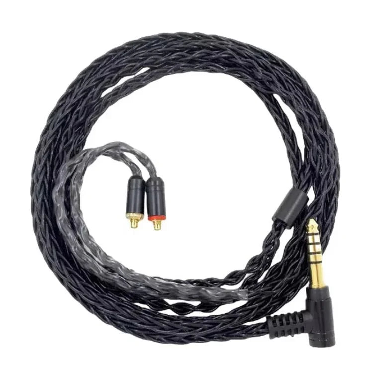Shure SE215 / SE535 / SE846 / UE900용 1.2m 8코어 단결정 구리 은도금 MMCX 헤드폰 업그레이드 케이블, 블랙 2.5mm 밸런스, 블랙 4.4mm 밸런스, 투명 2.5mm 밸런스, 투명 3.5mm 스테레오, 투명 4.4mm 밸런스