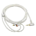 Shure SE215 / SE535 / SE846 / UE900용 1.2m 8코어 단결정 구리 은도금 MMCX 헤드폰 업그레이드 케이블, 블랙 2.5mm 밸런스, 블랙 4.4mm 밸런스, 투명 2.5mm 밸런스, 투명 3.5mm 스테레오, 투명 4.4mm 밸런스