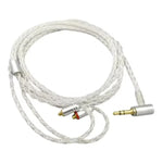 Shure SE215 / SE535 / SE846 / UE900용 1.2m 8코어 단결정 구리 은도금 MMCX 헤드폰 업그레이드 케이블, 블랙 2.5mm 밸런스, 블랙 4.4mm 밸런스, 투명 2.5mm 밸런스, 투명 3.5mm 스테레오, 투명 4.4mm 밸런스
