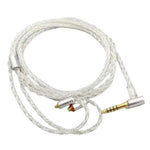 Shure SE215 / SE535 / SE846 / UE900용 1.2m 8코어 단결정 구리 은도금 MMCX 헤드폰 업그레이드 케이블, 블랙 2.5mm 밸런스, 블랙 4.4mm 밸런스, 투명 2.5mm 밸런스, 투명 3.5mm 스테레오, 투명 4.4mm 밸런스