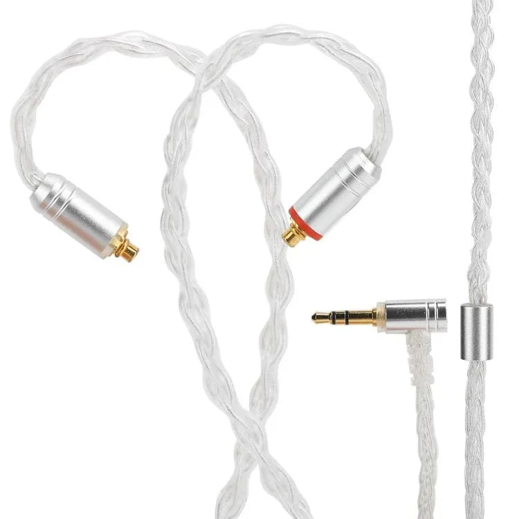 Shure SE215 / SE535 / SE846 / UE900용 1.2m 8코어 단결정 구리 은도금 MMCX 헤드폰 업그레이드 케이블, 블랙 2.5mm 밸런스, 블랙 4.4mm 밸런스, 투명 2.5mm 밸런스, 투명 3.5mm 스테레오, 투명 4.4mm 밸런스