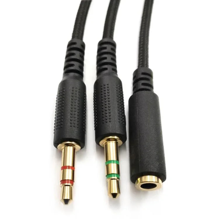 Razer Kraken V2 3.5mm 남성-여성 2-in-1 연장 케이블 오디오 어댑터, ZS0190