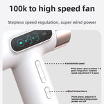 무선 고속 헤어 드라이어 100,000 RPM 모터, USB-C 고속 충전 & 15600mAh 내장 배터리