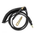 Pioneer HDJ-CUE1 / HDJ-X7 / HDJ-S7 / HDJ-X5 / HDJ-S7용 1.2m 헤드폰 스프링 오디오 케이블, 곡선 플러그, 직선 플러그