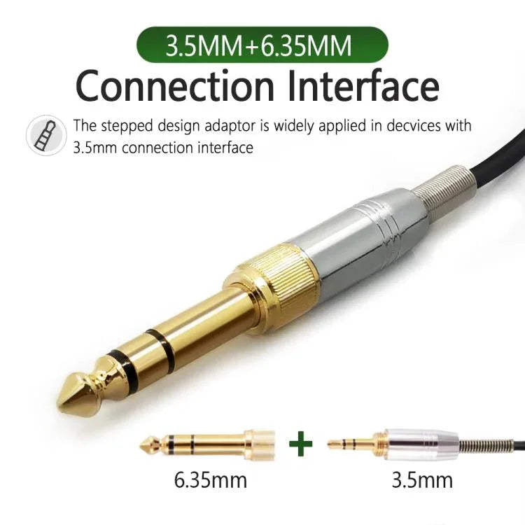 Sennheiser HD6 / HD8 / HD7 / HD598용 2.5mm-3.5mm+6.35mm 플러그 1.5m 스프링 로드 헤드폰 케이블, ZS0245