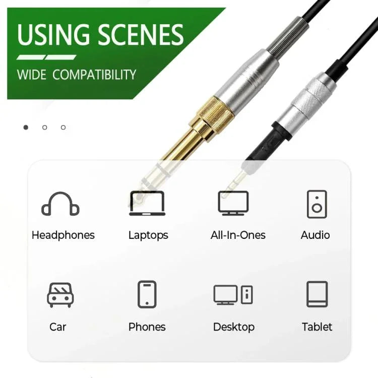Sennheiser HD6 / HD8 / HD7 / HD598용 2.5mm-3.5mm+6.35mm 플러그 1.5m 스프링 로드 헤드폰 케이블, ZS0245