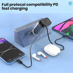 PD30W Car Charger With Retractable Cable, TYPE-C+8 Pin, TYPE-C+TYPE-C, 8 Pin+8 Pin