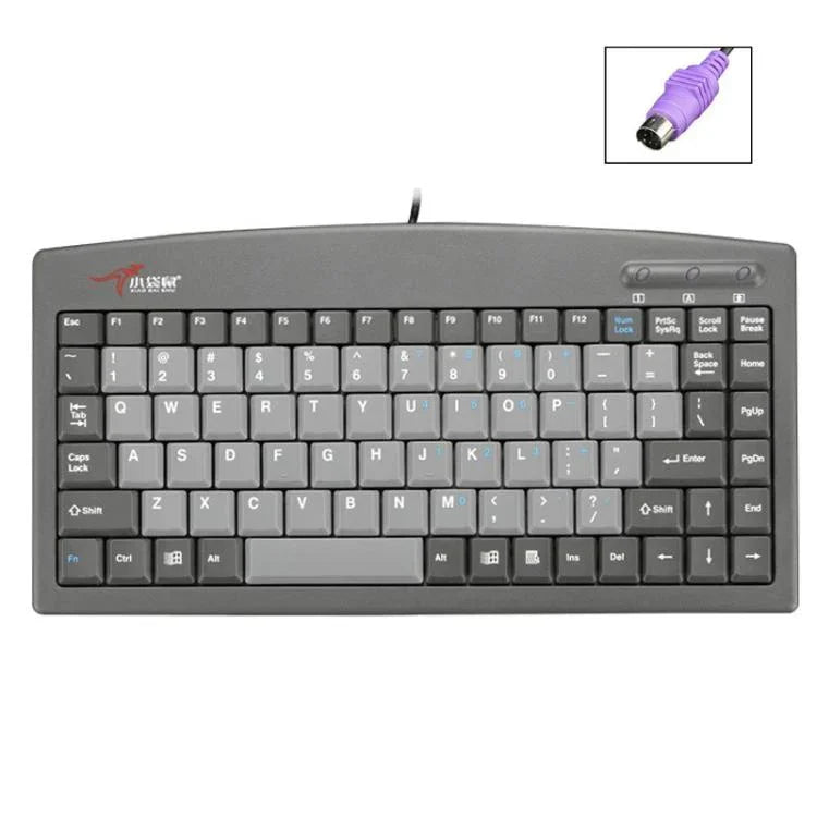 Little Kangaroo DS-9827 88키 유선 키보드 마그네틱 링 포함 노트북 산업용 사무용 키보드, PS2, USB