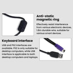 Little Kangaroo DS-8500 노트북 유선 키보드 터치패드 포함, PS2 이어 포함, USB 이어 포함, PS2 이어 미포함, USB 이어 미포함