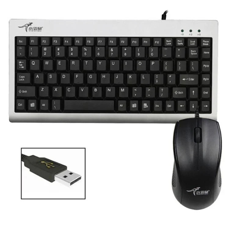 Little Kangaroo DS-9821 DS-911 노트북 산업용 유선 키보드 및 마우스 세트, USB, PS2