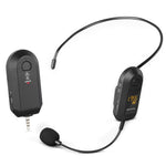 무선 2.4G 마이크 증폭기 휴대용 마이크, 1 입력 1 라펠 클립, 1 입력 1 헤드웨어, 1 입력 2 라펠 클립, 1 입력 2 헤드웨어