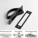 Recessed Groove Concealed Handle For Cabinets Embedded Rotating Flip-Top Handle, 4206-85mm Brushed Strip, 4206-85mm Matt Black Strip, 4206A-85mm Sanding Nickel Belt, 4209-80mm Brushed Strip, 4209-80mm Matt Black Strip, 4209-80mm Brushed Copper Strip