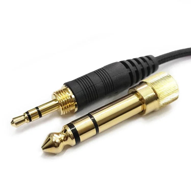 Sennheiser HD6 / HD8 / HD7 / HD598용 2.5mm에서 3.5+6.35mm 플러그 스프링 헤드폰 케이블, ZS0229