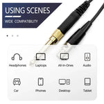 AKG Q701 Q702 K712 K240용 6.35mm 플러그 헤드폰 케이블, 1.5-4.5m 스프링, 3m 직선형