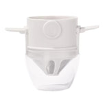 Portable Paperless Coffee Filter Cup Coffee Drip Filter Cone, White, Black, Black With Base, White With Base