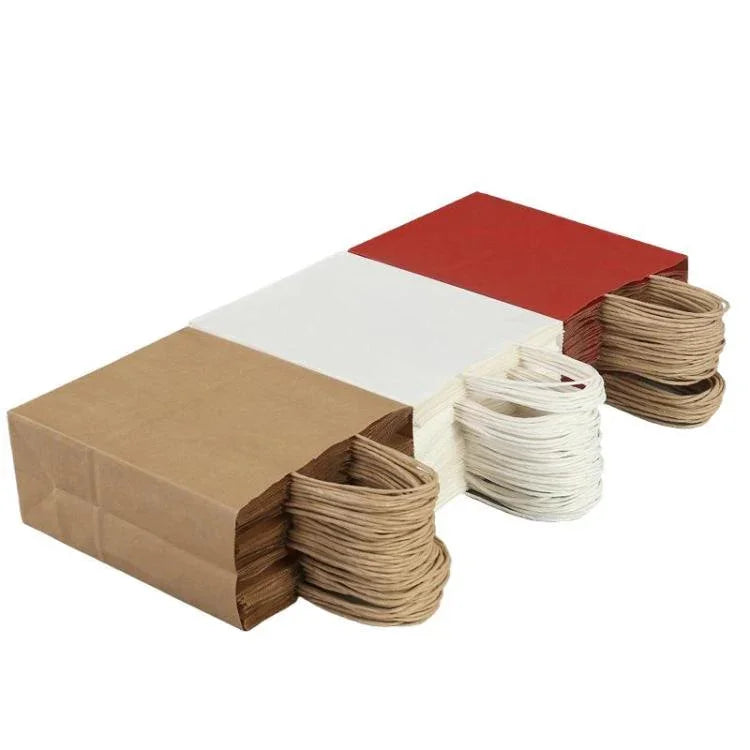 Kraft Paper Takeout Bags, Size: 13x7x14.5cm, 50bags In One Package, 15x8x21cm, Natural, 21x11x27cm, Natural, 15x8x21cm, White, 21x11x27cm, White, 21x14x27cm, White, 26x12x31cm, White, 32x11x27cm, White