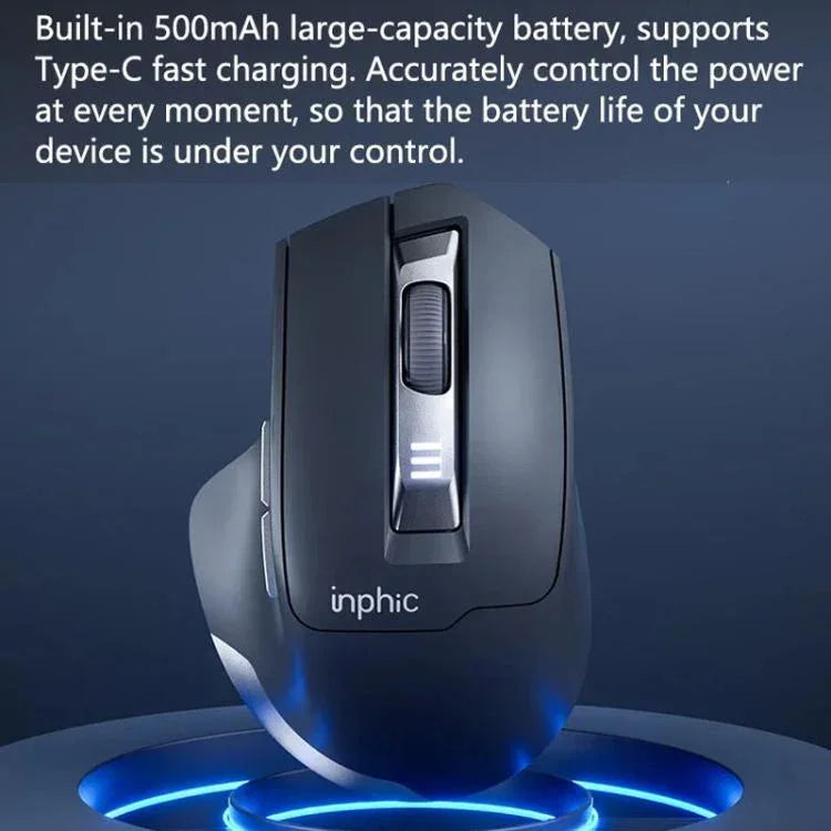 Inphic M9 2.4G 무선 마우스 비즈니스 사무용 가정용 인체공학적 무음 컴퓨터 마우스, M9