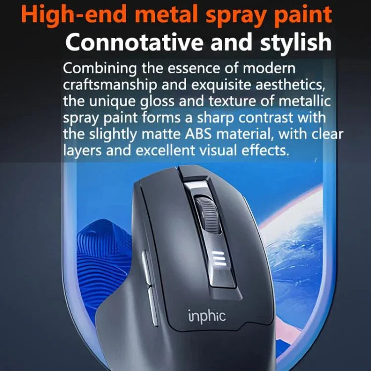 Inphic M9 2.4G 무선 마우스 비즈니스 사무용 가정용 인체공학적 무음 컴퓨터 마우스, M9