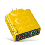 150W 4USB+4타입-C 8포트 QC3.0 고속 충전 휴대폰 충전기, EU 플러그 (블랙), EU 플러그 (화이트), EU 플러그 (옐로우), US 플러그 (블랙), US 플러그 (화이트), US 플러그 (옐로우), UK 플러그 (블랙), UK 플러그 (화이트), UK 플러그 (옐로우)