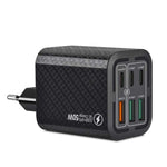 50W 3USB+3타입-C 6포트 고속 충전 휴대폰 충전기, EU 플러그 (블랙), EU 플러그 (화이트), EU 플러그 (옐로우), US 플러그 (블랙), US 플러그 (화이트), US 플러그 (옐로우), UK 플러그 (블랙), UK 플러그 (화이트), UK 플러그 (옐로우)