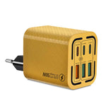 50W 3USB+3타입-C 6포트 고속 충전 휴대폰 충전기, EU 플러그 (블랙), EU 플러그 (화이트), EU 플러그 (옐로우), US 플러그 (블랙), US 플러그 (화이트), US 플러그 (옐로우), UK 플러그 (블랙), UK 플러그 (화이트), UK 플러그 (옐로우)