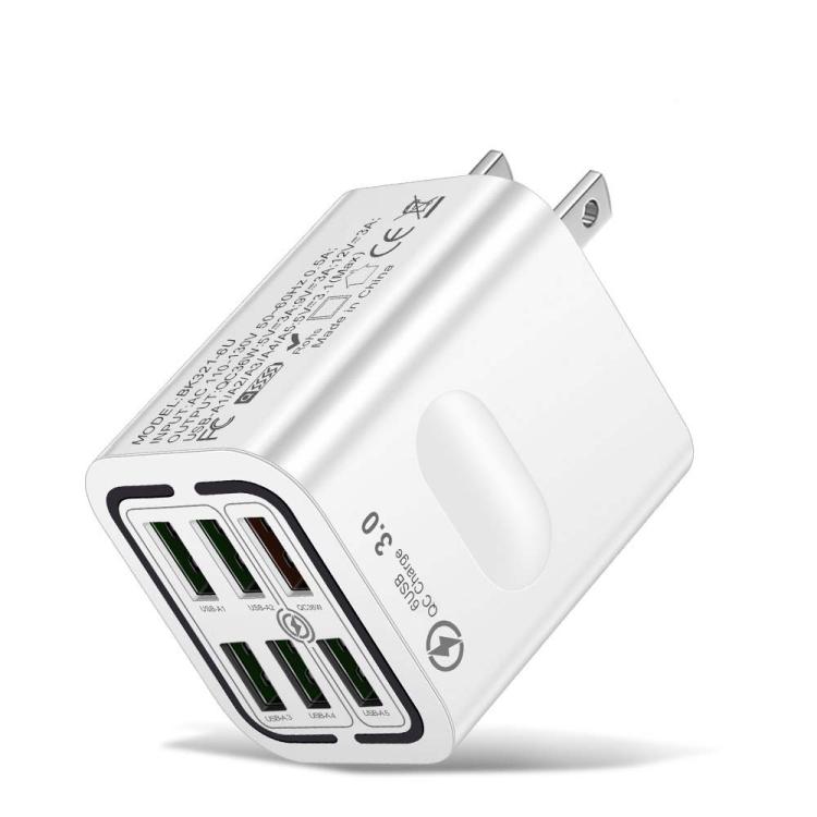 BK321 6USB 멀티 포트 고속 충전 휴대폰 충전기, EU 플러그 (블랙), EU 플러그 (화이트), EU 플러그 (옐로우), US 플러그 (블랙), US 플러그 (화이트), US 플러그 (옐로우), UK 플러그 (블랙), UK 플러그 (화이트), UK 플러그 (옐로우)