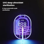 CKPA 충전식 UV 칫솔 살균기 및 홀더 스마트 디스플레이 포함, 전동 칫솔용 무타공 접착식 마운트